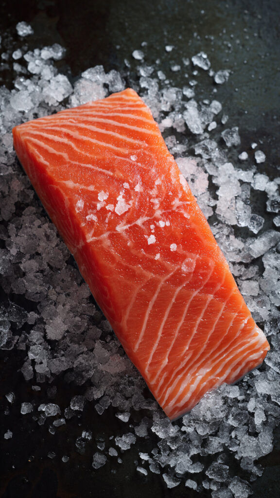 frozen salmon fillet
